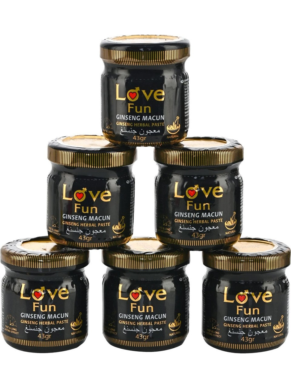Love Fun معجون الجينسنغ – 43 غرام | 6 عبوات