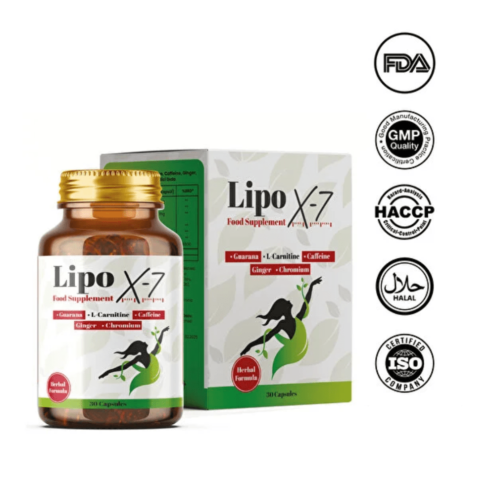 Lipo X-7 مكمل نباتي لدعم الطاقة والتمثيل الغذائي 30 كبسولة - صورة المنتج 1 من Lipo X-7