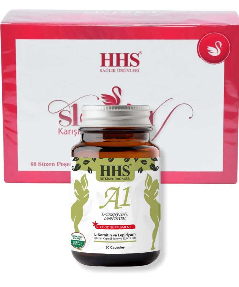 باقة التنحيف الطبيعية: شاي الأعشاب HHS Slender + حبوب تنحيف HHS A1 | شحن مجاني من عطار هيرب