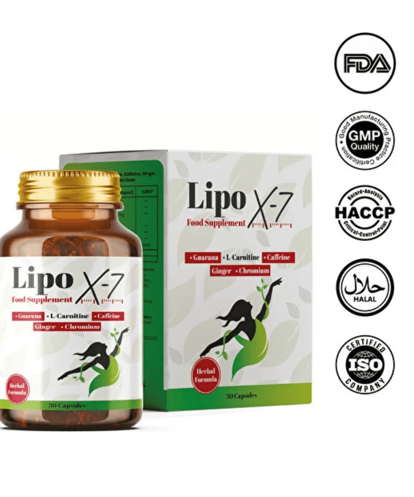 Lipo X-7 مكمل نباتي لدعم الطاقة والتمثيل الغذائي 30 كبسولة من عطار هيرب